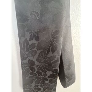 Vintage Jordache Black Muted Floral‎ Pattern Silk Neck Tie  80s Mens Formal